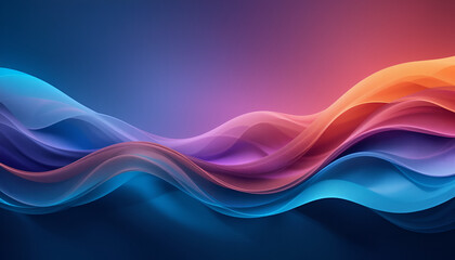Poster - Dynamic abstract waves in vibrant colors create a stunning modern design for any project