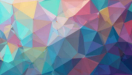 Poster - Abstract geometric design with vibrant colors and artistic polygons for creative projects