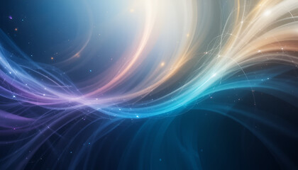 Poster - Dynamic abstract flowing light trails with ethereal energy, perfect for digital design projects