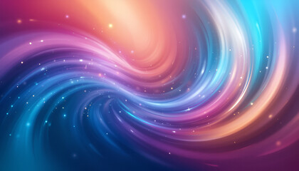 Poster - Dynamic, swirling abstract background with vibrant colors and sparkling light effects for creative projects