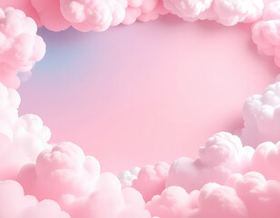 Poster - cloud pink background with copy space design