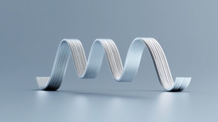 Poster - White wave on a deep blue background representing quantum economic signals in a visually striking conceptual design