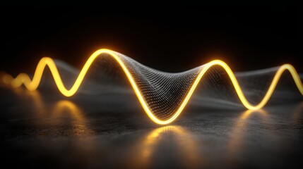 Poster - Wave of light in a dynamic motion creating an artistic representation of energy and movement in a visual display