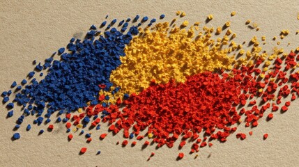 Poster - Bunch of colored pencils arranged for creative expression and artistic design in a vibrant and engaging visual display