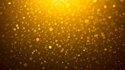 Abstract holiday background of golden glitter and bokeh with a glowing star pattern