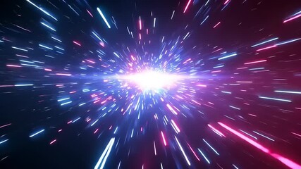 Wall Mural - Colorful explosion of light and energy in a cosmic space, creating a vibrant and dynamic backdrop