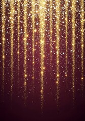 Poster - Elegant glittering golden particles background perfect for festive celebrations design