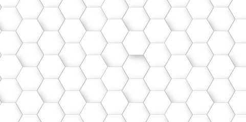 Fototapete - White Hexagonal Background. Luxury White Pattern. Futuristic abstract honeycomb mosaic white background. geometric mesh cell texture. modern futuristic wallpaper.	