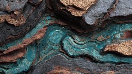 Poster - Abstract Macro Exploration of Mineral Surface Patterns and Textures