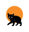 © Yoppie - Black Cat Silhouette Halloween Full Moon