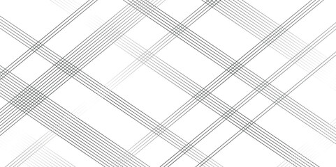 Fototapete - Geometric diagonal stripe seamless fabric classic black and white thin gradient line background. Diagonal stripe oblique, slanting lines gradient abstract art modern geometric vector fabric pattern.	