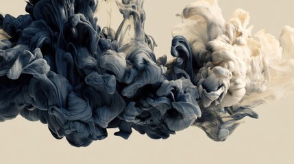 Poster - Abstract Flowing Inks Forming Artistic Patterns in Motion
