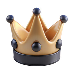 Aufkleber - 3d golden crown with dark blue jewels isolated on transparent background