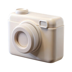 Poster - 3d retro camera model isolated on transparent background
