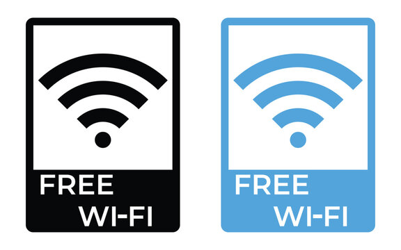 Free WiFi Icon Set – Colorful Wireless Network Symbols and Modern UI Navigation Vectors illustration.