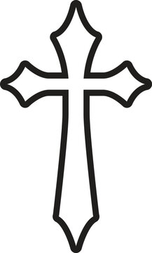 Christian Cross Set Vector Design on White Background.