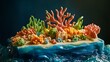 © saima - Sponge cake sea with edible coral sculptures