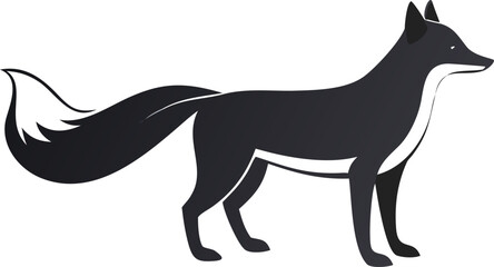 Poster - Minimalist black outline of a standing figure simple vector graphic
