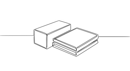Poster - Single Line Vector Box Contour Concept