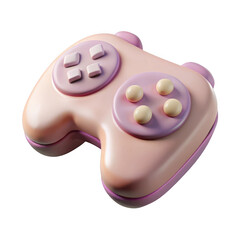 Aufkleber - 3d retro gaming controller with pastel accents isolated on transparent background