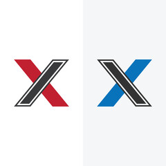 Aufkleber - Abstract Creative Letter X Logo Design.
