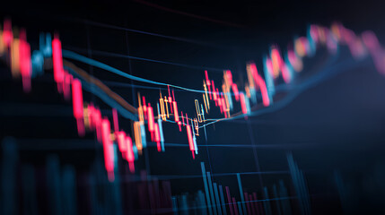 Poster - stock market investment trading graph growth.Trade business analytics graph and 