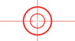© cheena - A red target reticle with concentric circles and crosshairs centered on a white background design element