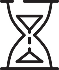 Poster - Minimalist Hourglass Outline Icon Representing Time and Symbolizing Passing Moments