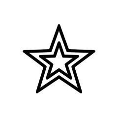 Aufkleber - A star outline with a smaller star inside creates a graphic symbol, concept for festive decorations, achievement badges, and rating icons