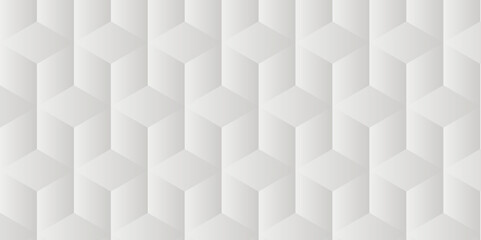 Fototapete - Seamless cube hexagon pattern Abstract geometric with template design. White and gray technology ornament. Vector geometrical cubic waves seamless texture.	
