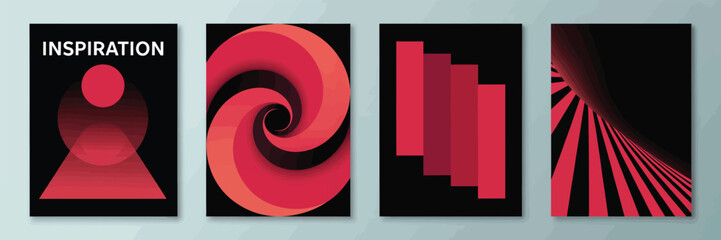 Poster - Bold Geometric Abstracts: Striking visual exploration of geometric forms. Capturing bold lines and vibrant colors, perfect for artistic endeavors and design inspiration.