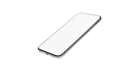 Poster - White smartphone mockup isolated on transparent background