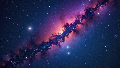 Wall Mural - Vast, star-studded night sky reveals celestial constellations, shimmering with cosmic dust and distant galaxies A breathtaking view of the universe's majestic beauty , awe, nebulae