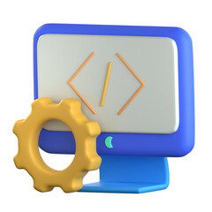 code snippet 3d icon colorful style