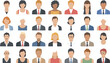 © kalu - Diverse collection of faceless profile avatars representing people in professional settings