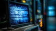 © rungnapha - Digital Monitor with Code in Server Room – Network Alert
