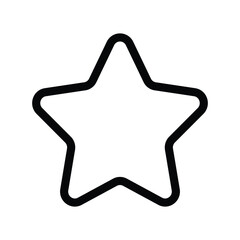 Aufkleber - A simple outlined star shape black lines on a white background