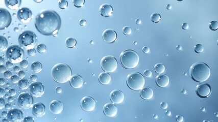 Poster - A mesmerizing array of water bubbles creates an abstract background with a refreshing and clean texture