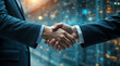 © dubogray1985 - Smart logistics, Global business concept. Businessman making handshake for successful business