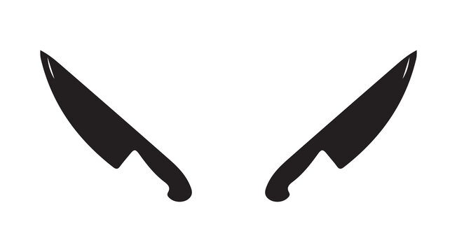 Knife icons. Kinds of kitchen knife sign symbol. Restaurant or cafe kitchen slicing knives, chef stainless knife set vector illustration eps 10