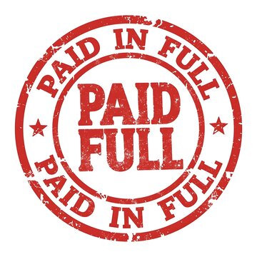Red Stamped Paid In Full