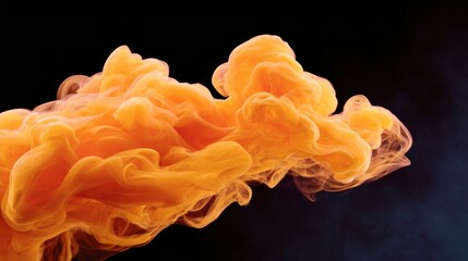 Poster - Large orange cloud of smoke is rising from a black background. The smoke is thick and billowing, creating a sense of chaos and confusion