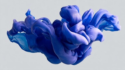 Poster - Blue and purple swirl of smoke. The smoke is blue and purple and is flowing in the air