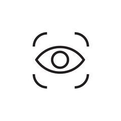 eye focus icon outline editable stroke line drawing eps
