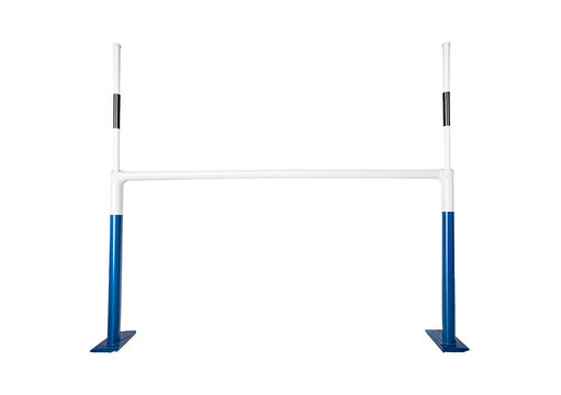 3D rendering of white empty football gates, isolated on a transparent or white background