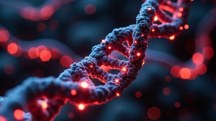 Wall Mural - microscopic dna technology scene