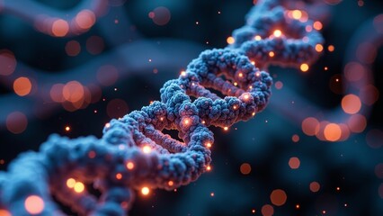Wall Mural - microscopic dna technology scene