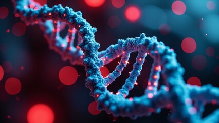 Wall Mural - microscopic dna technology scene