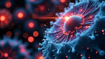 Wall Mural - Micro virus technology scene