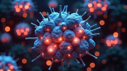 Wall Mural - Micro virus technology scene
